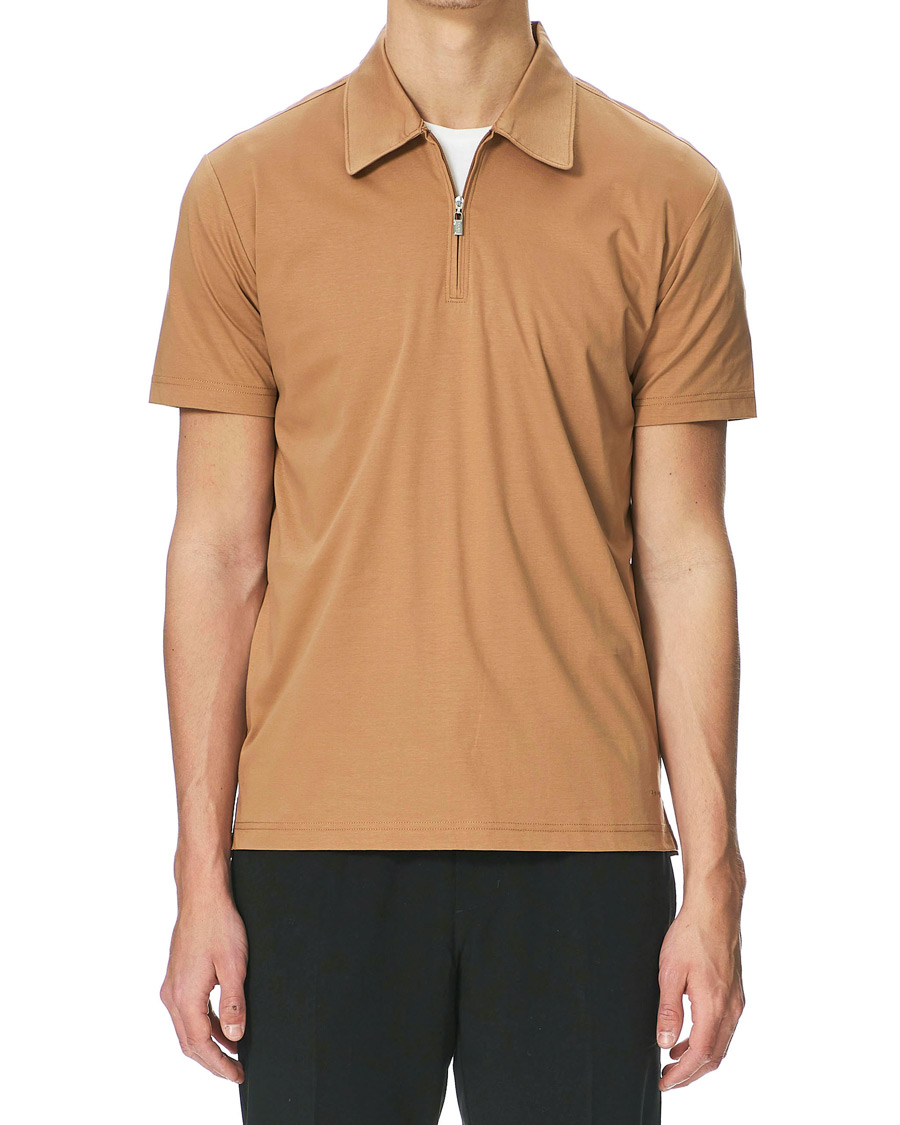 Homme | Polos | Tiger of Sweden | Laron Half Zip Polo Brown