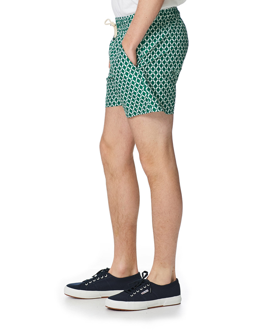Homme | Maillots De Bain | OAS | Printed Swim Shorts Green Tile