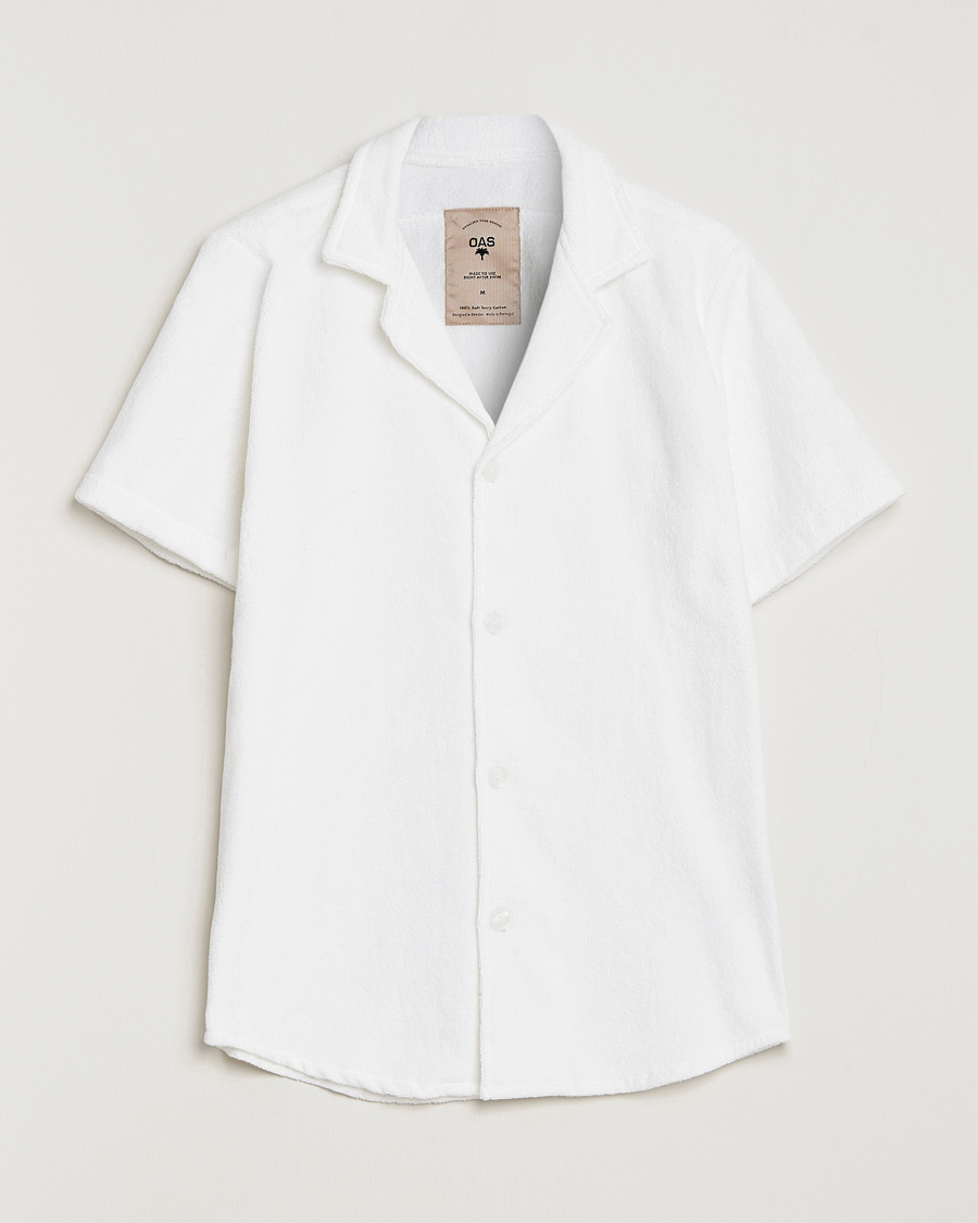 Heren | Overhemden | OAS | Terry Cuba Short Sleeve Shirt White