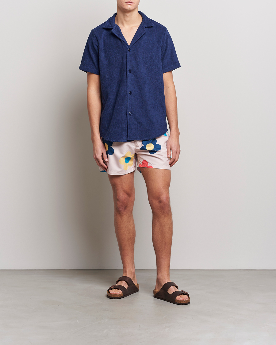 Heren | Overhemden | OAS | Terry Cuba Short Sleeve Shirt Navy
