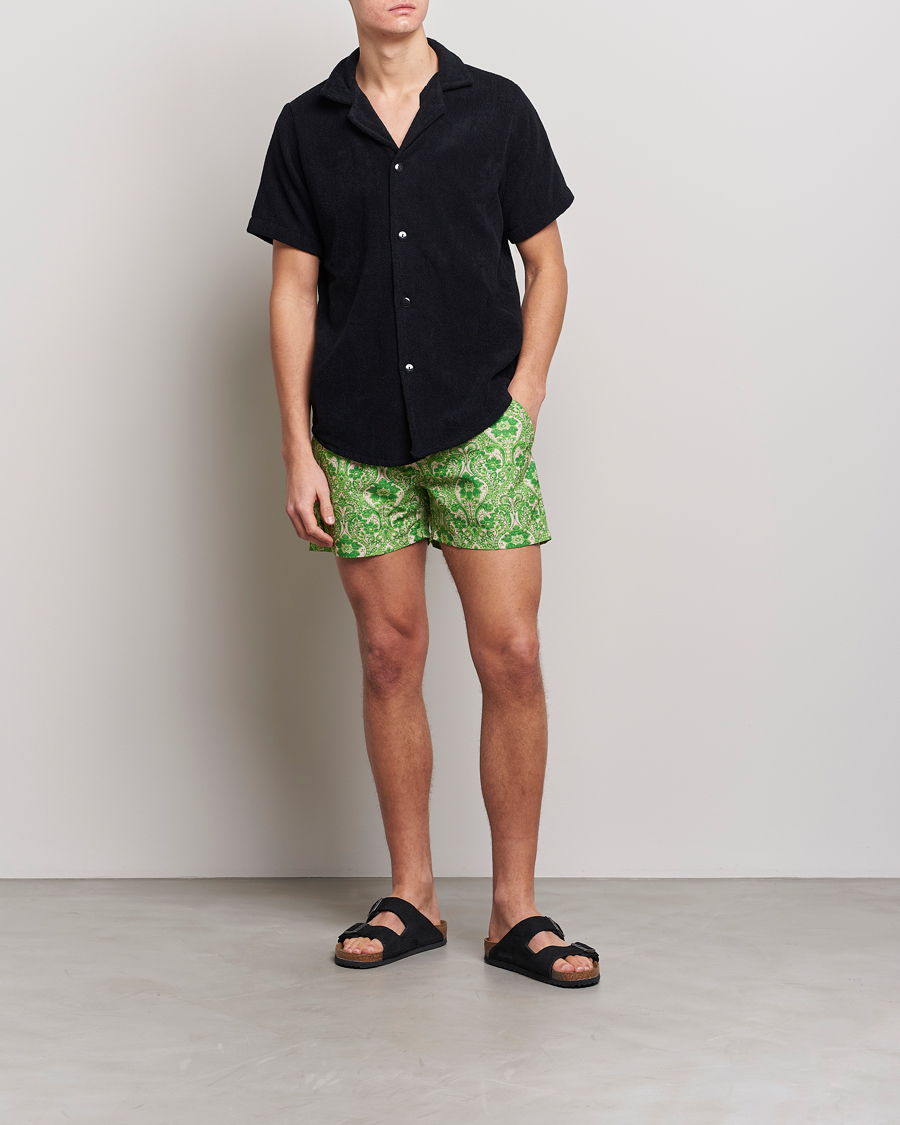 Heren | Overhemden | OAS | Terry Cuba Short Sleeve Shirt Black