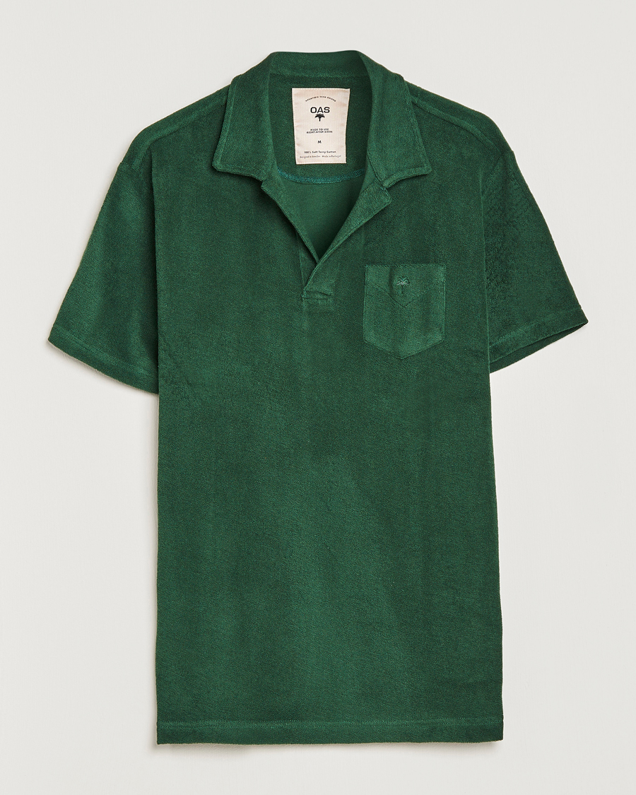 Homme | Polos | OAS | Short Sleeve Terry Polo Dark Green