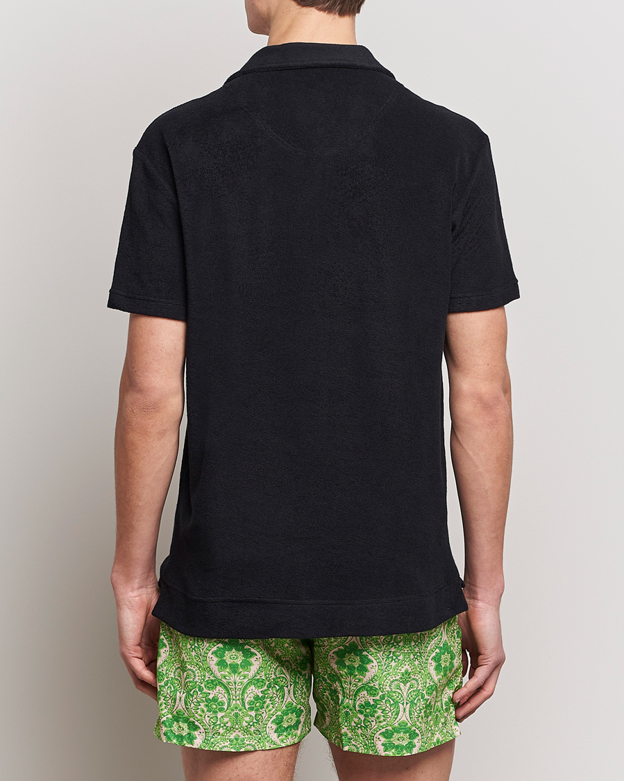 Homme | Polos | OAS | Short Sleeve Terry Polo Black