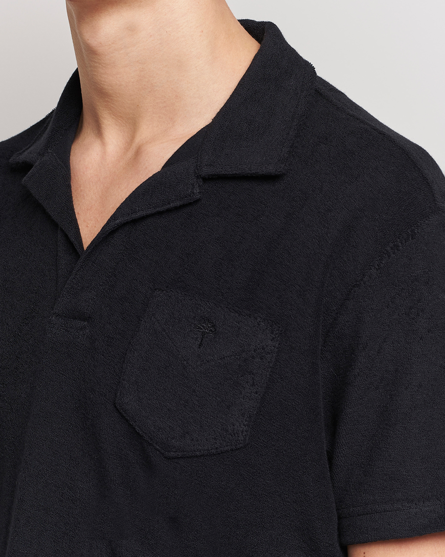 Homme | Polos | OAS | Short Sleeve Terry Polo Black