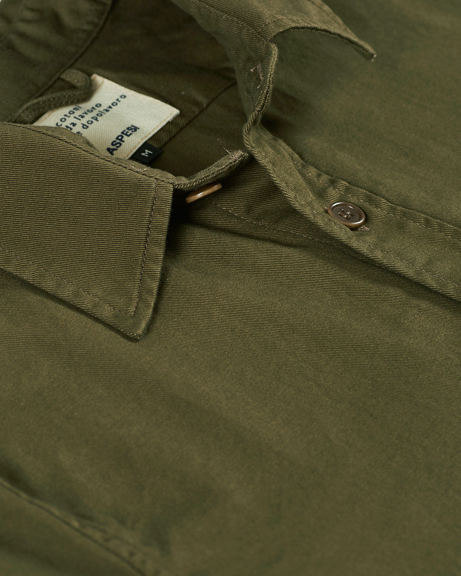 Heren | Overhemden | Aspesi | Heritage Twill Utility Shirt Military