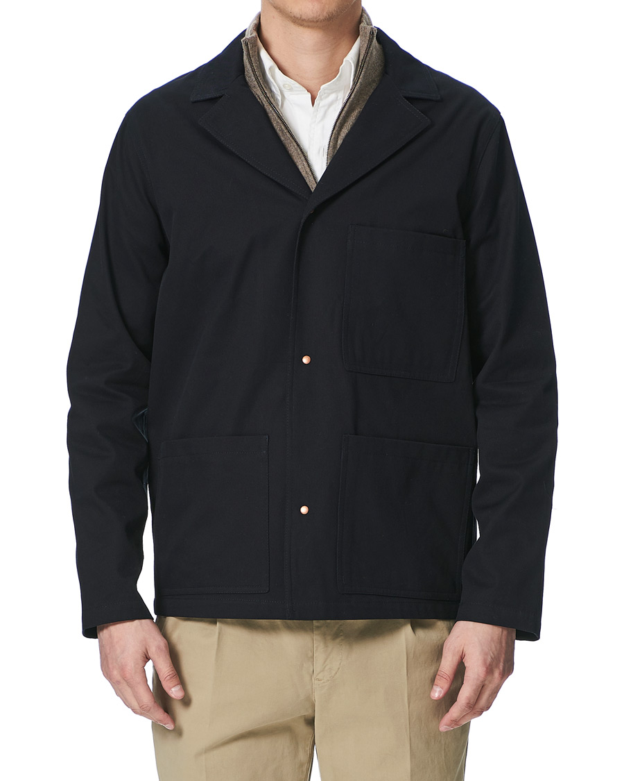Homme | Manteaux Et Vestes | Private White V.C. | Studded Franglais Blazer Navy