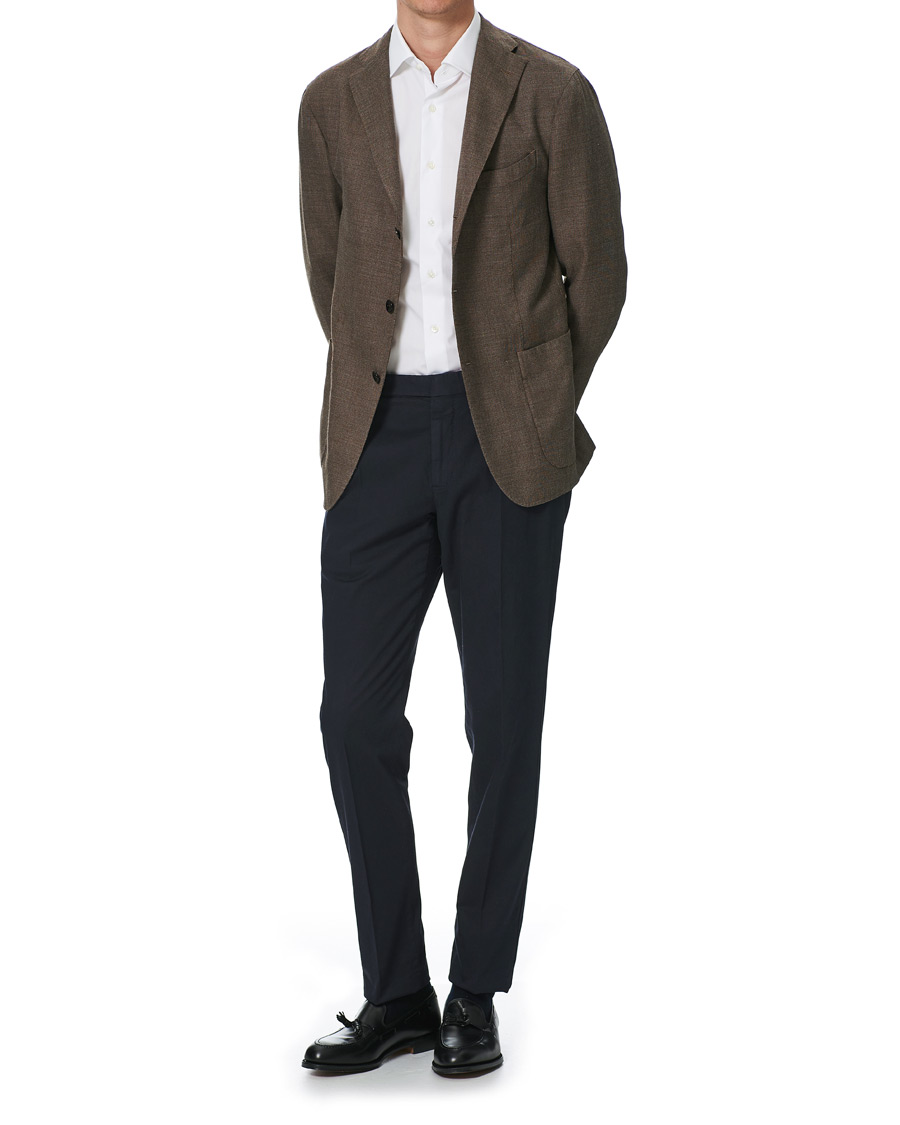 Homme | Chemises | Kamakura Shirts | Slim Fit Broadcloth Cut Away Shirt White