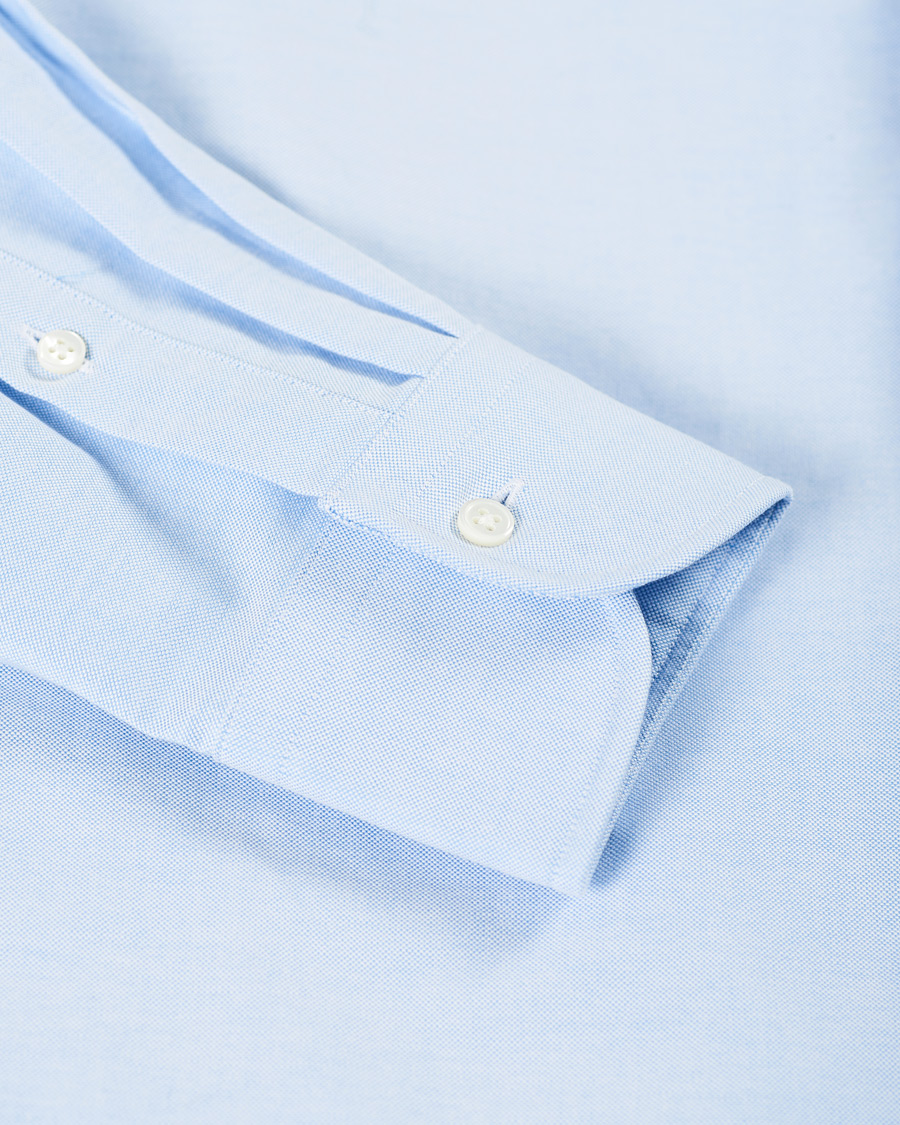 Homme | Chemises | Kamakura Shirts | Slim Fit Oxford Button Down Shirt Light Blue