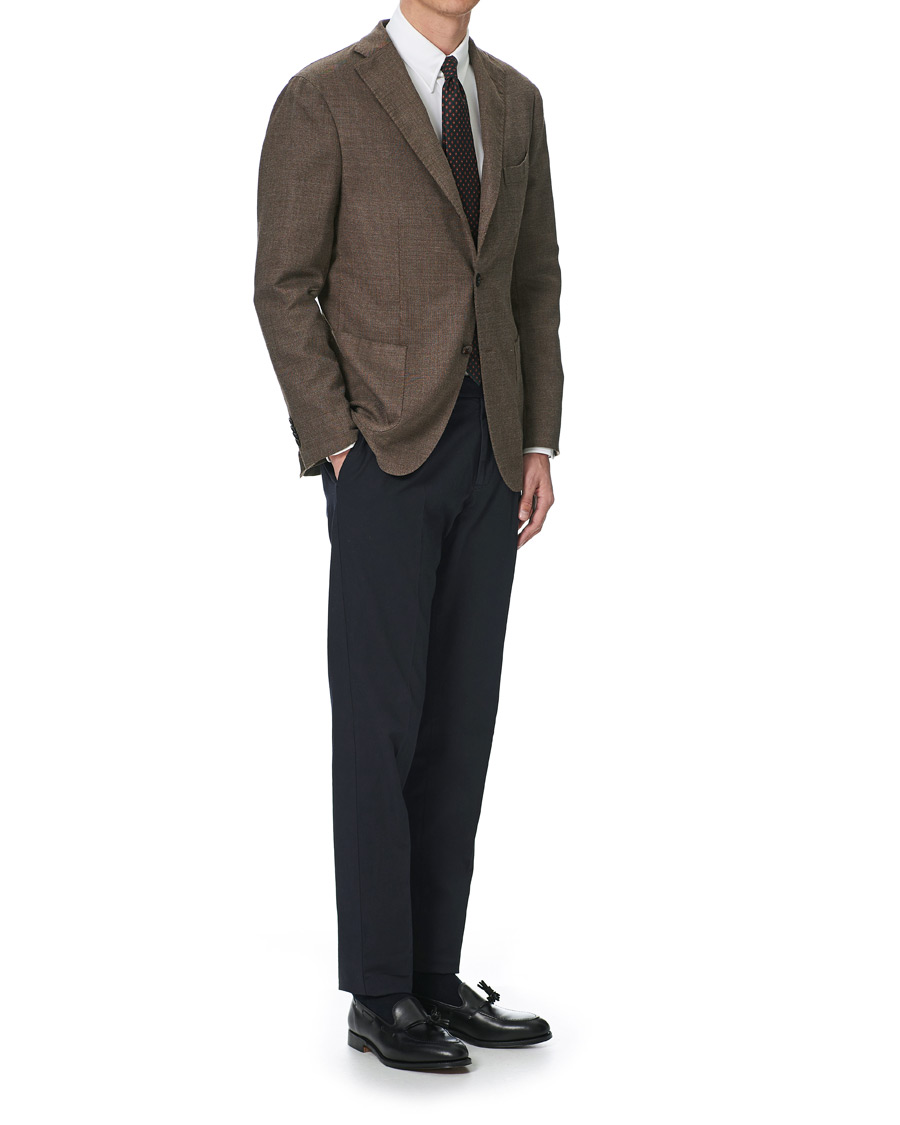 Homme | Chemises | Kamakura Shirts | Slim Fit Oxford Tab Collar Shirt White