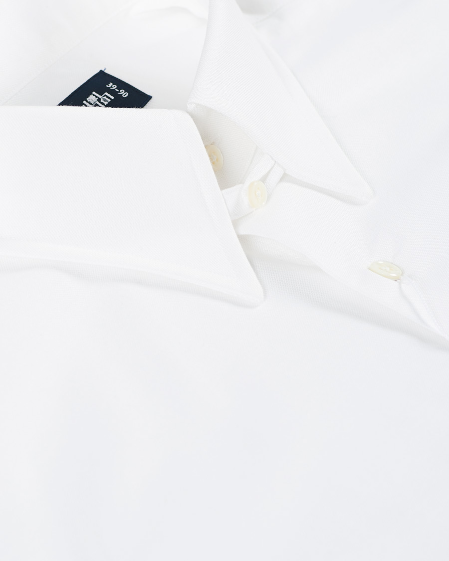 Homme | Chemises | Kamakura Shirts | Slim Fit Oxford Tab Collar Shirt White