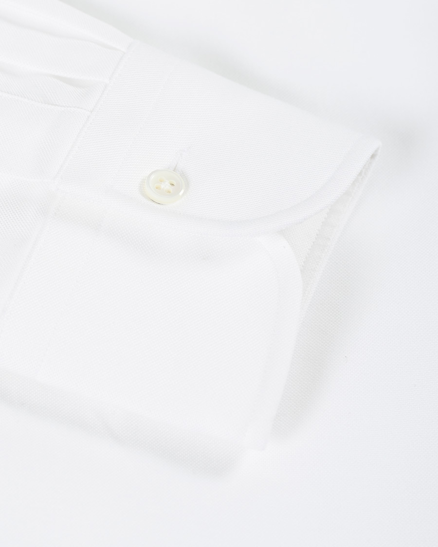 Homme | Chemises | Kamakura Shirts | Slim Fit Oxford Tab Collar Shirt White