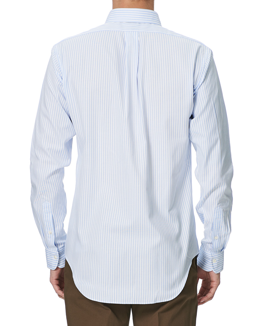 Homme | Chemises | Kamakura Shirts | Slim Fit Oxford Button Down Shirt Light Blue