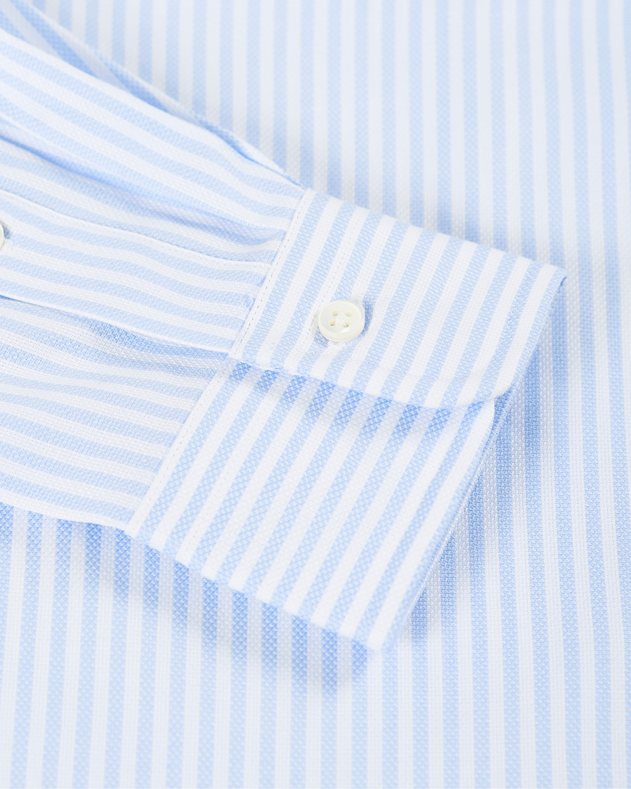 Homme | Chemises | Kamakura Shirts | Slim Fit Oxford Button Down Shirt Light Blue