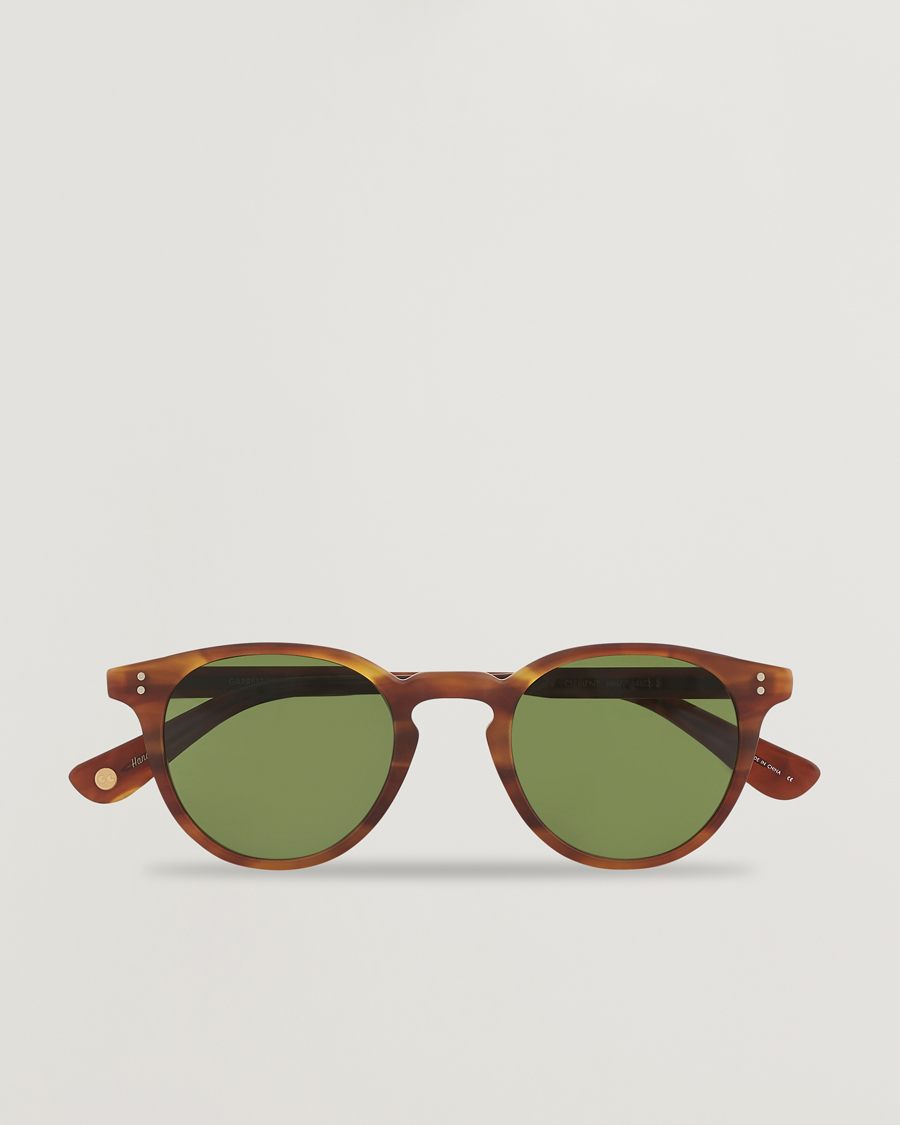 Homme | Garrett Leight Clement Sunglasses Matte Honey/Pure Green | Garrett Leight | Clement Sunglasses Matte Honey/Pure Green