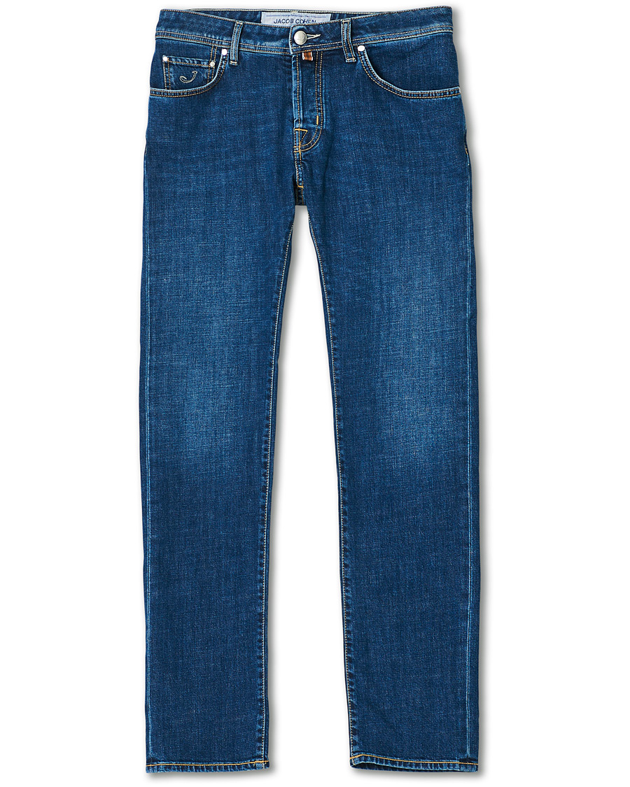 Heren | Jeans | Jacob Cohën | 622 Slim Fit Jeans Mid Blue