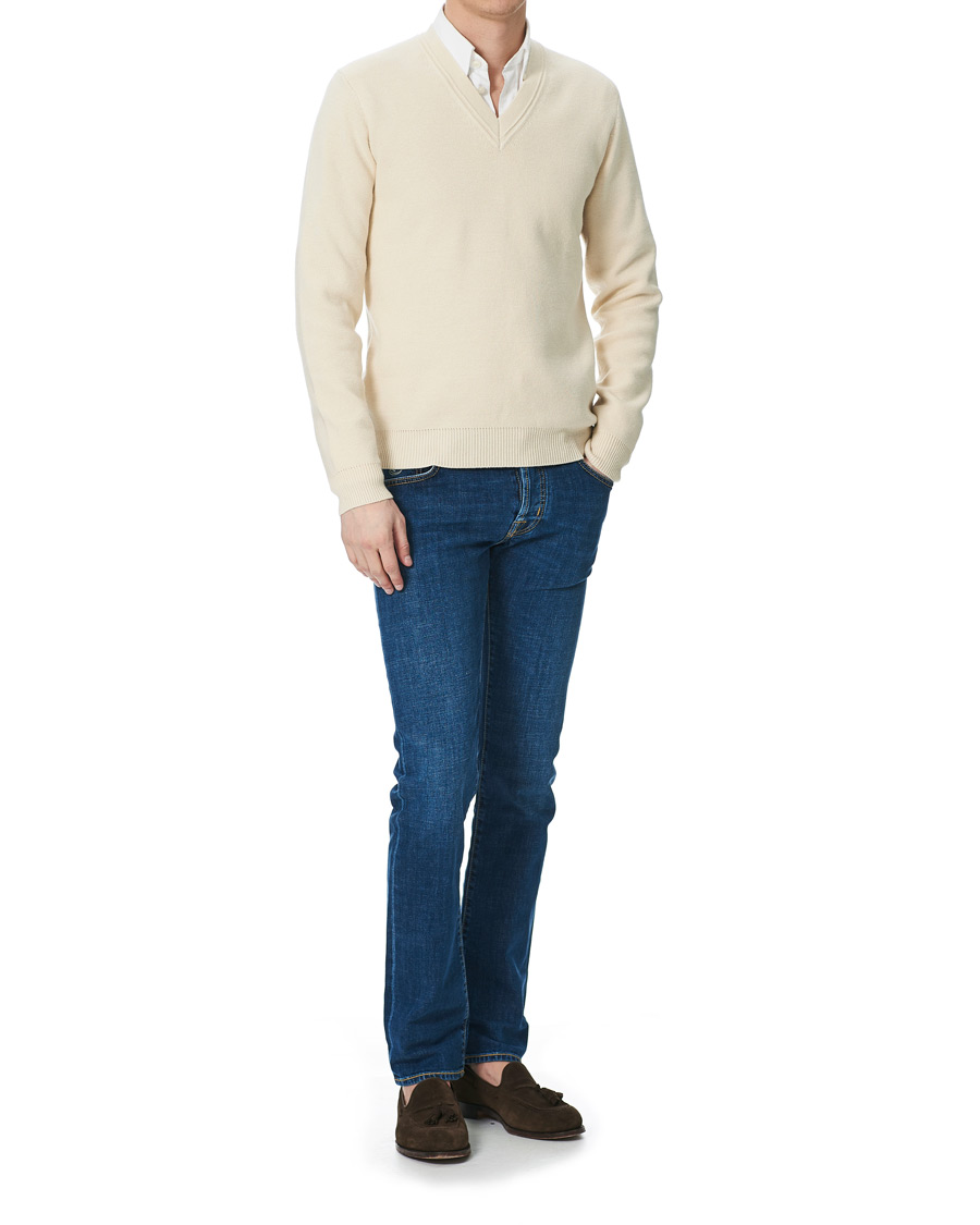 Heren | Jeans | Jacob Cohën | 622 Slim Fit Jeans Mid Blue