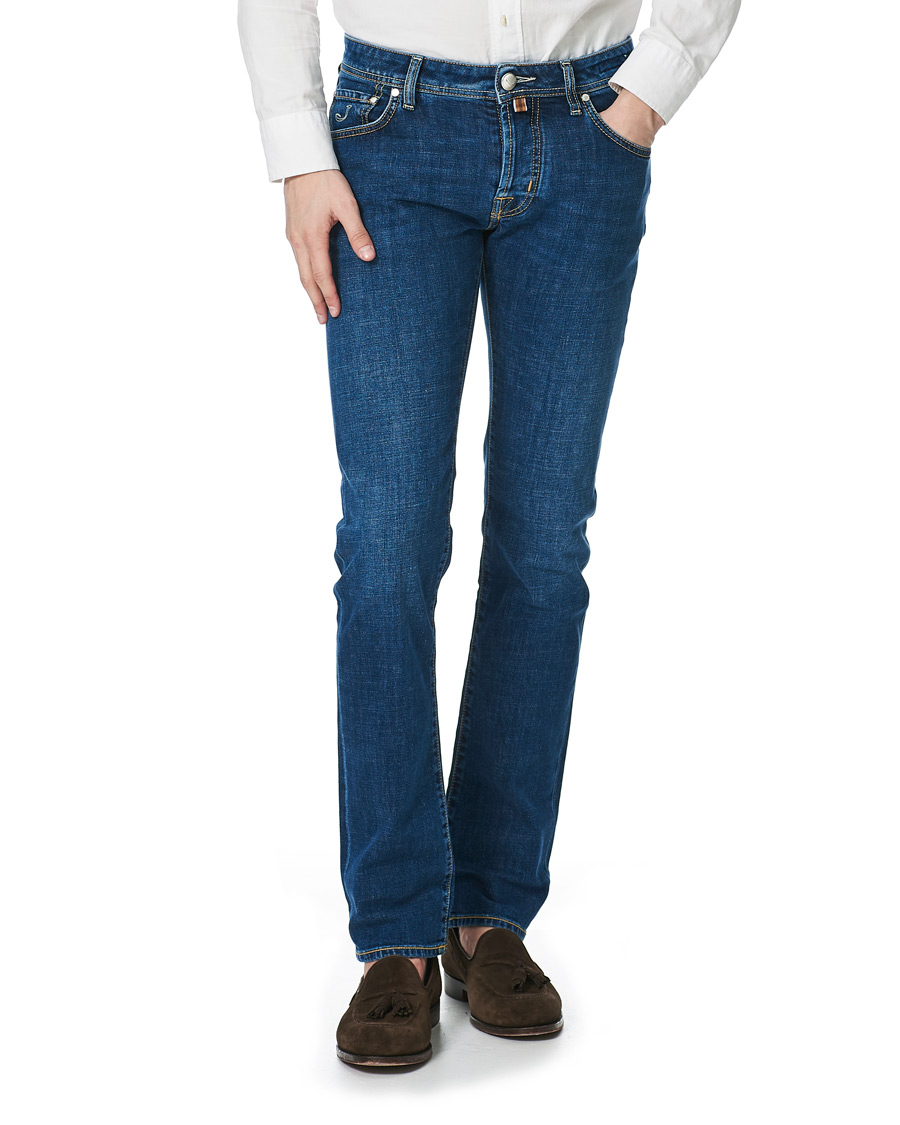 Heren | Jeans | Jacob Cohën | 622 Slim Fit Jeans Mid Blue