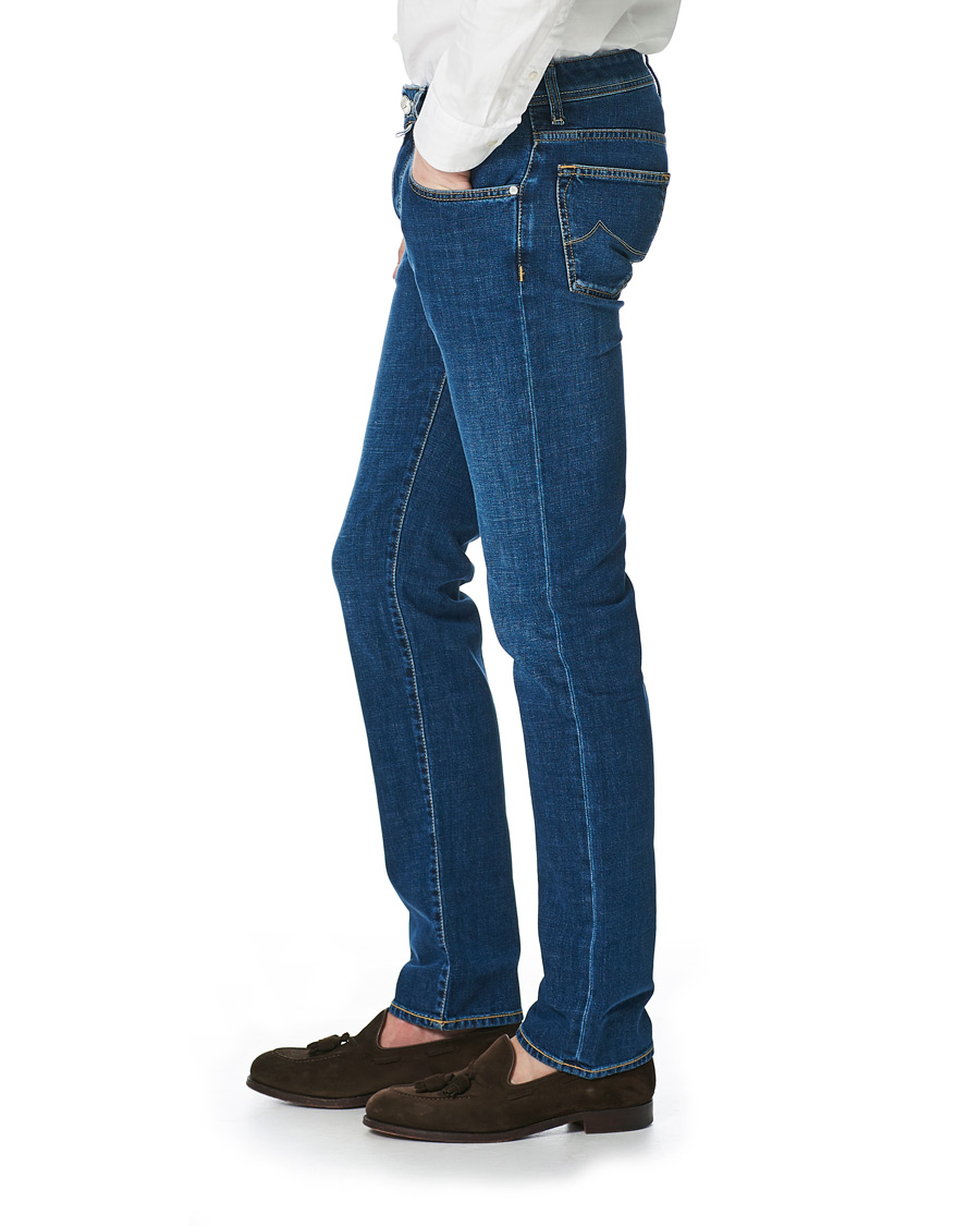 Heren | Jeans | Jacob Cohën | 622 Slim Fit Jeans Mid Blue