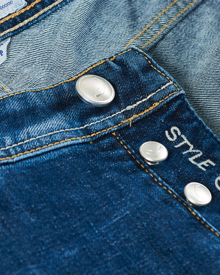 Heren | Jeans | Jacob Cohën | 622 Slim Fit Jeans Mid Blue