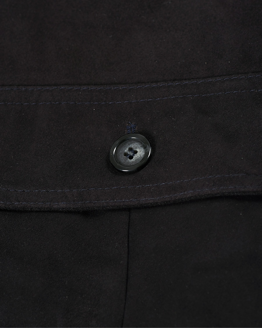 Homme | Manteaux Et Vestes | Valstar | Valstarino Suede Combo Jacket Navy Suede