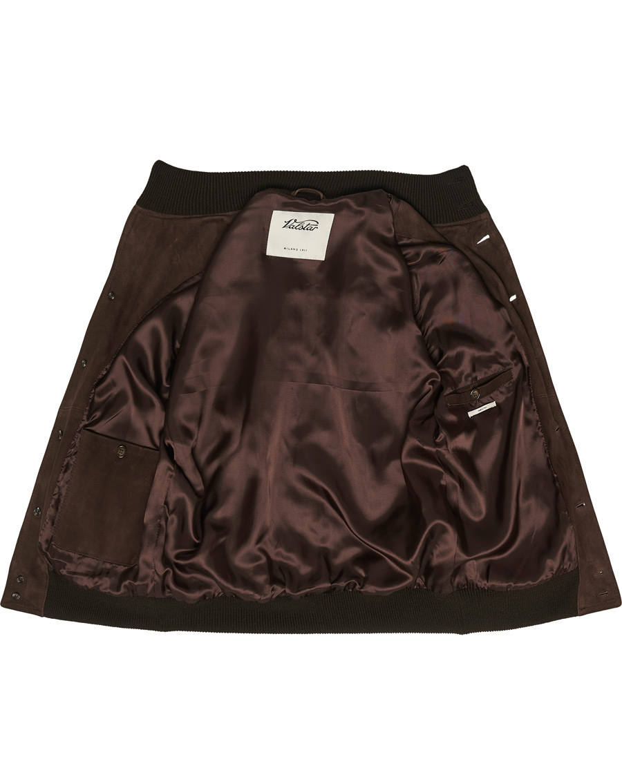 Homme | Manteaux Et Vestes | Valstar | Valstarino Suede Combo Jacket Dark Brown Suede