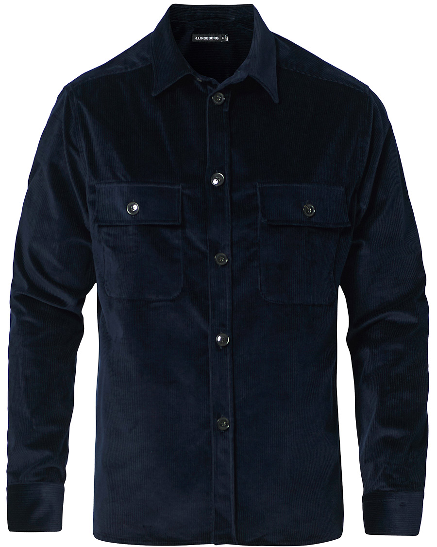 Homme | Chemises | J.Lindeberg | Regular Fit Corduroy Shirt Jacket Navy