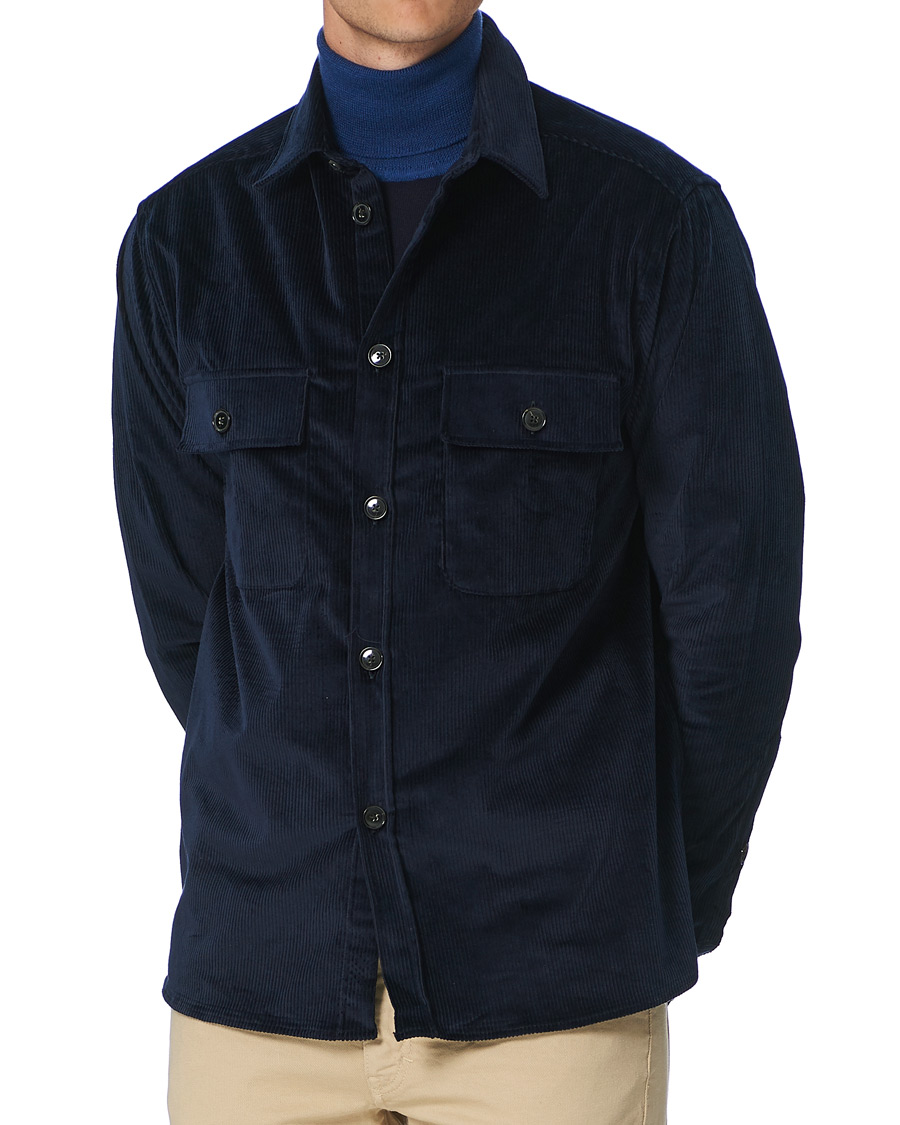 Homme | Chemises | J.Lindeberg | Regular Fit Corduroy Shirt Jacket Navy