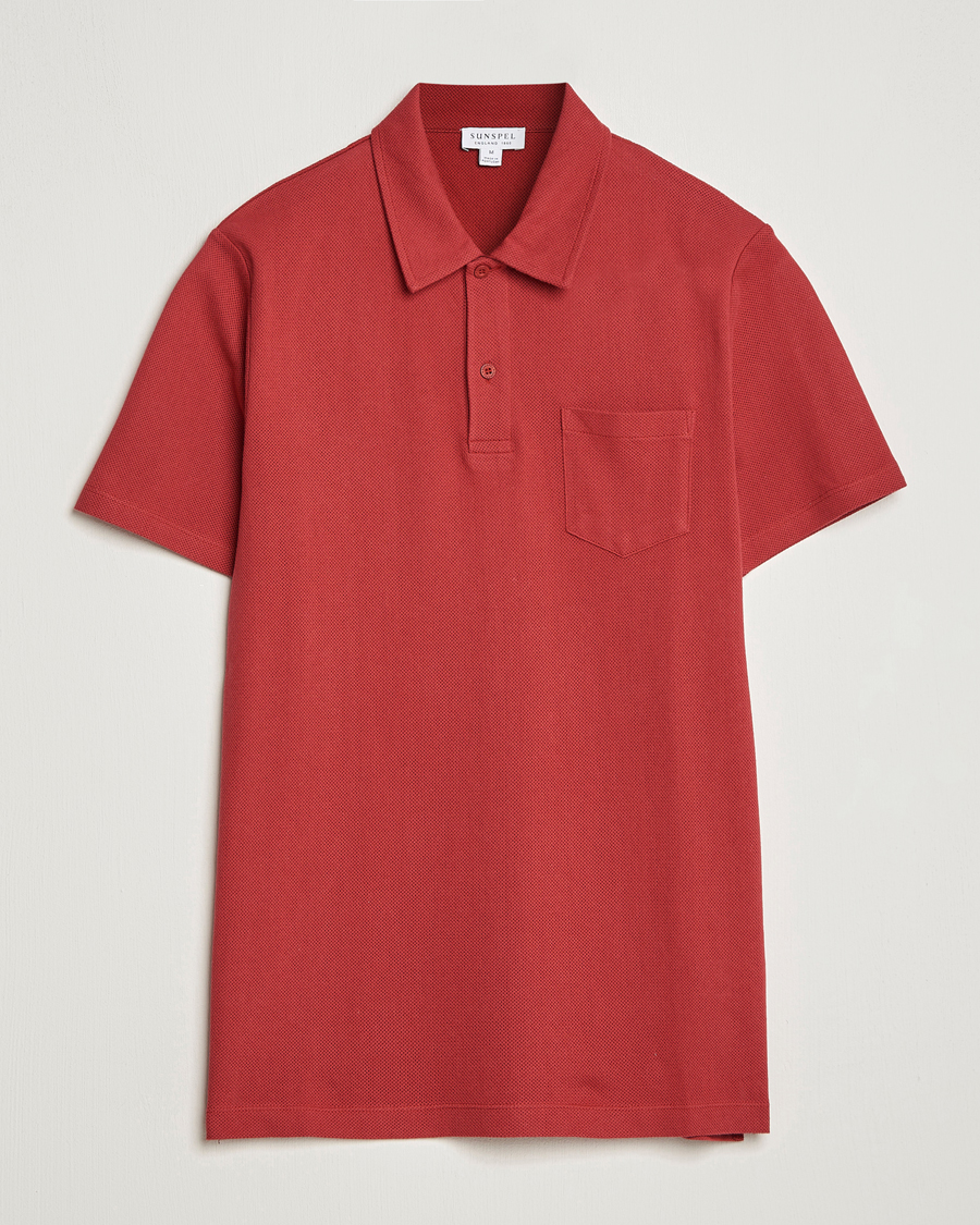 Homme | Polos | Sunspel | Riviera Polo Shirt Wine