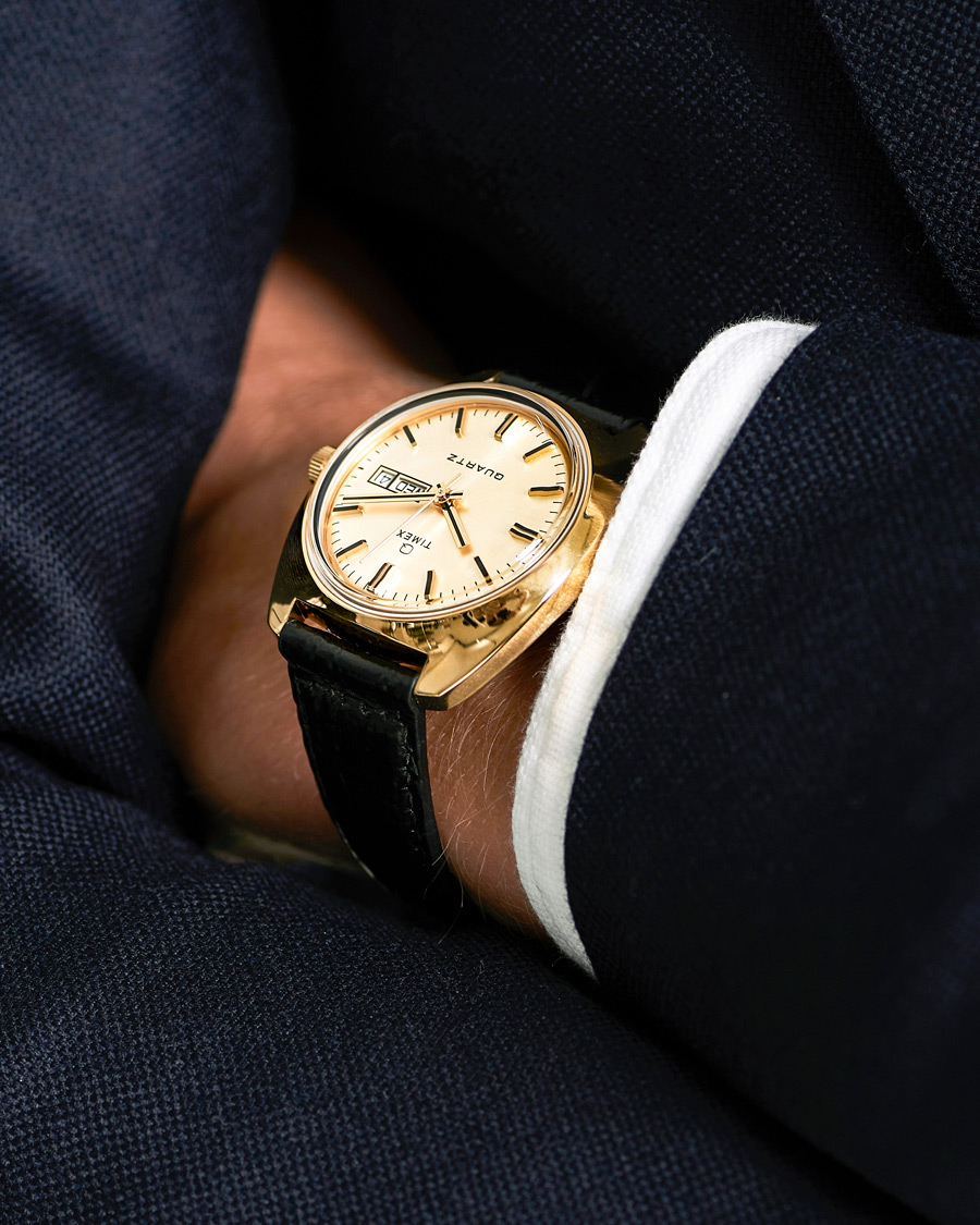 Homme | Timex Q Reissue 1975 Day Date 38mm Gold Tone | Timex | Q Reissue 1975 Day Date 38mm Gold Tone
