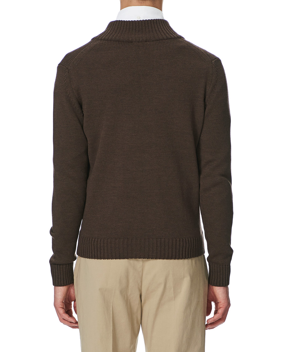 Homme | Pulls Et Tricots | Stenströms | Heavy Merino Wool Cardigan Brown