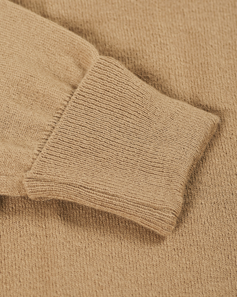 Homme | Pulls Et Tricots | Stenströms | Washed Merino Deep V-Neck Camel