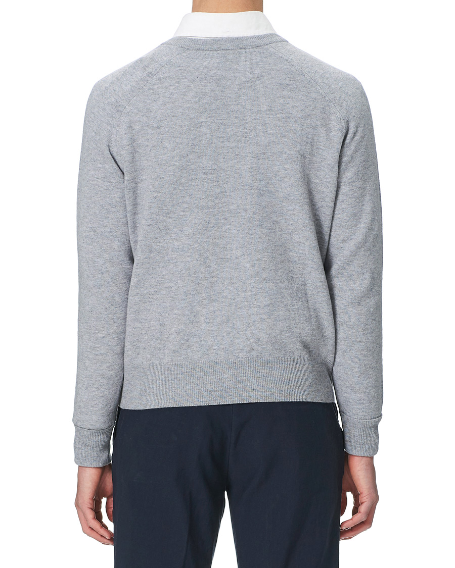 Homme | Pulls Et Tricots | Stenströms | Washed Merino Deep V-Neck Grey