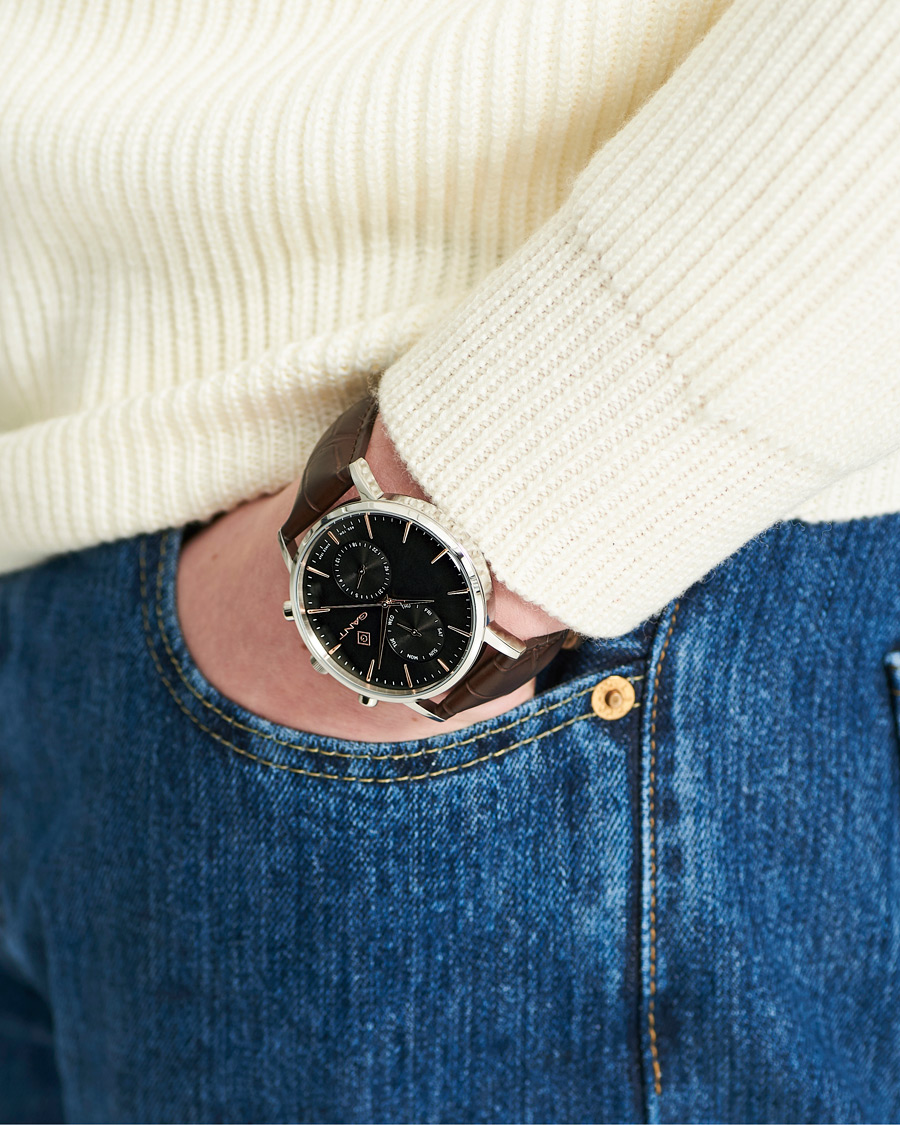 Homme | GANT Park Hill Day Date II Leather/Grey | GANT | Park Hill Day Date II Leather/Grey