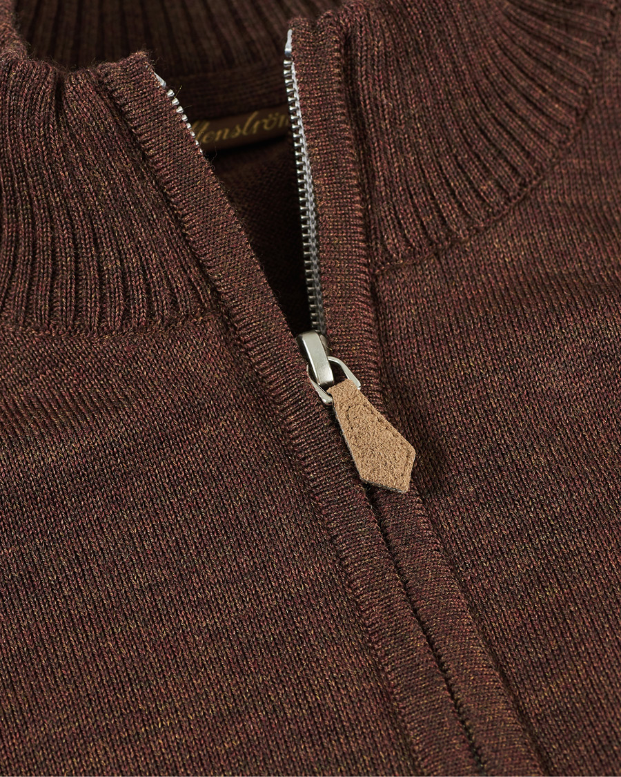 Homme | Pulls Et Tricots | Stenströms | Merino Half Zip Brown