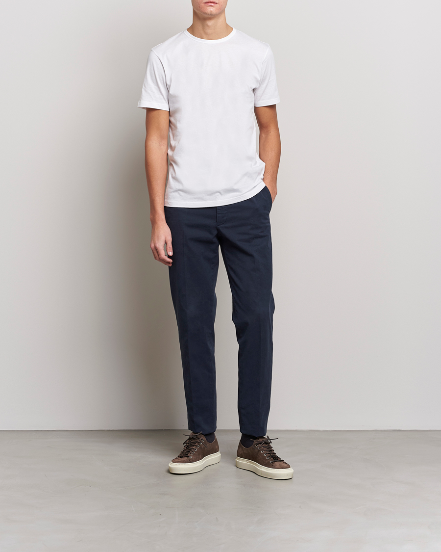 Homme | T-shirts | Stenströms | Solid Cotton T-Shirt White