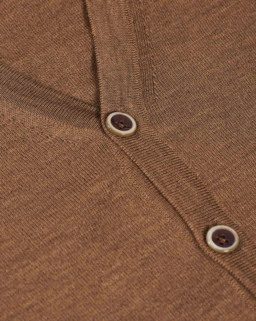 Homme | Pulls Et Tricots | Stenströms | Merino Wool Pocket Cardigan Camel