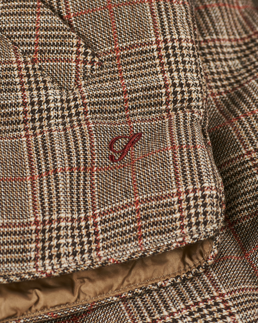 Heren | Jassen | Stenströms | Quilted Check Wool Vest Brown