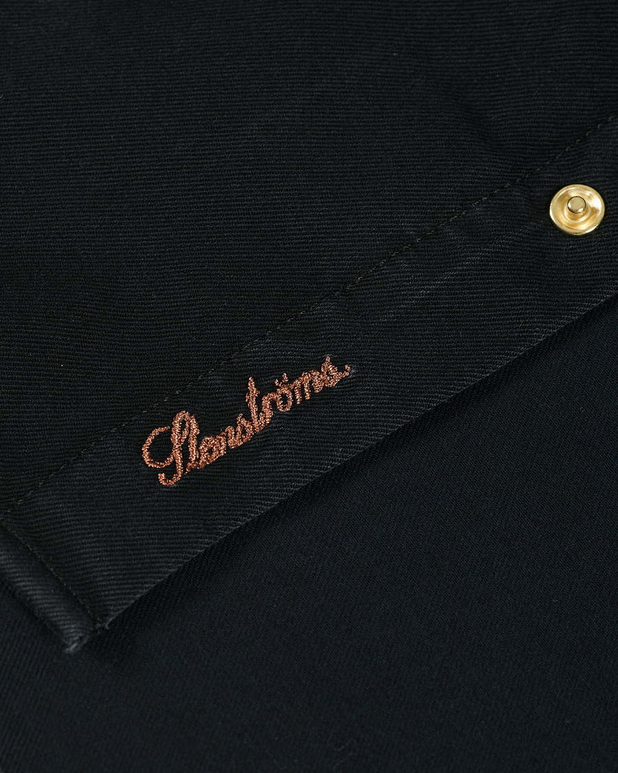Homme | Chemises | Stenströms | Slimline Washed Denim Shirt Black