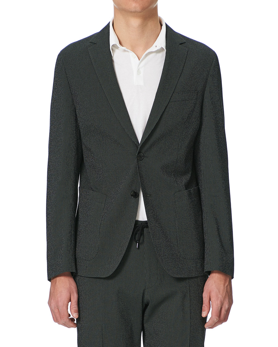 Homme | Blazers | BOSS BLACK | BOSS Nolvay Seersucker Patch Pocket Blazer Dark Green