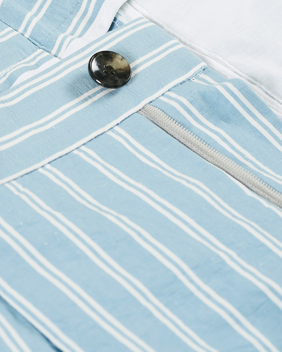 Homme | Shorts | BOSS BLACK | BOSS Pepe Striped Seersucker Shorts Pastel Blue