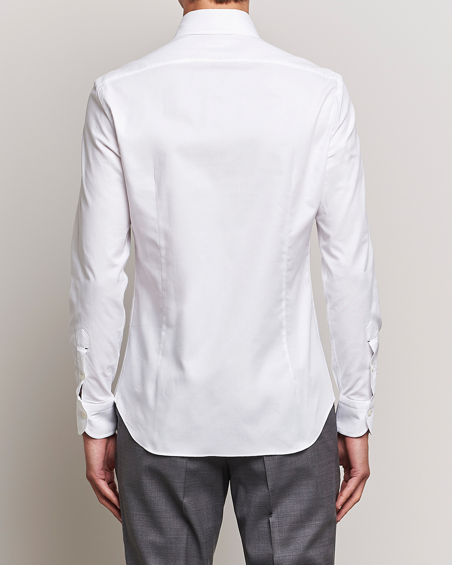 Heren | Overhemden | Mazzarelli | Soft Oxford Button Down Shirt White