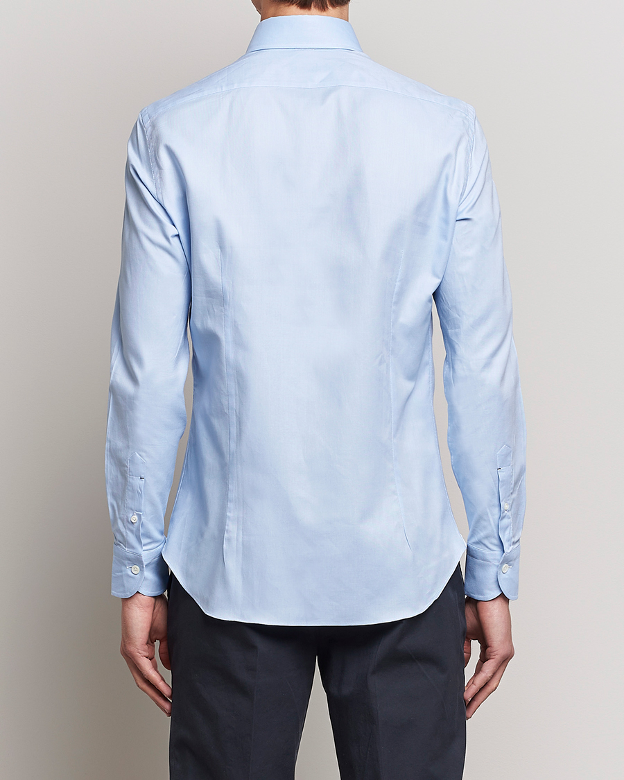 Heren | Overhemden | Mazzarelli | Soft Oxford Button Down Shirt Light Blue