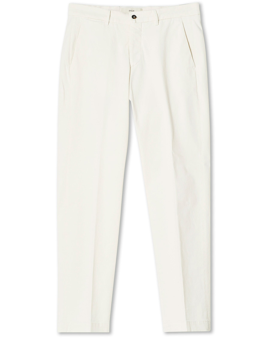 Homme | Pantalons | Briglia 1949 | Soho Easy Fit Cotton Trousers Cream