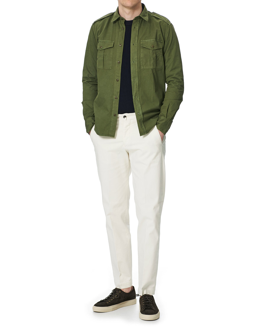 Homme | Pantalons | Briglia 1949 | Soho Easy Fit Cotton Trousers Cream