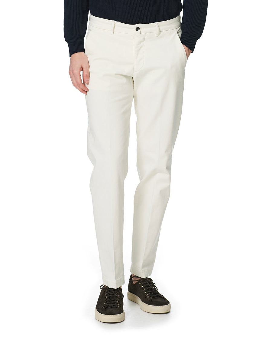 Homme | Pantalons | Briglia 1949 | Soho Easy Fit Cotton Trousers Cream