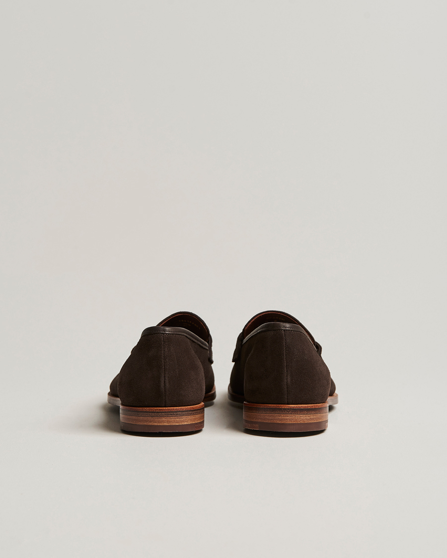 Heren | Instappers | Crockett & Jones | Seaton Unlined Penny Loafer Dark Oak Suede