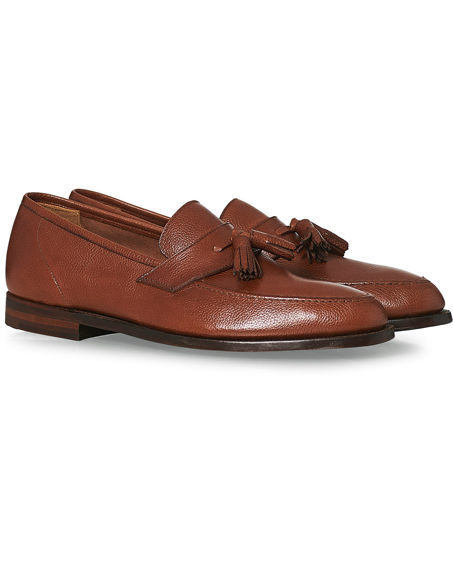 Homme | Crockett & Jones Solent Unlined Tassel Loafer Chestnut Soft Grain | Crockett & Jones | Solent Unlined Tassel Loafer Chestnut Soft Grain