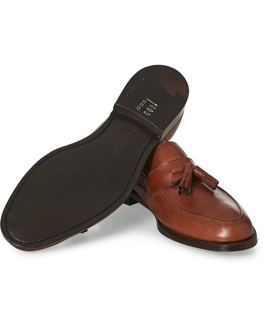 Homme | Crockett & Jones Solent Unlined Tassel Loafer Chestnut Soft Grain | Crockett & Jones | Solent Unlined Tassel Loafer Chestnut Soft Grain