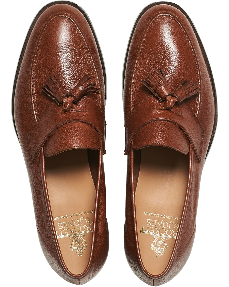 Homme | Crockett & Jones Solent Unlined Tassel Loafer Chestnut Soft Grain | Crockett & Jones | Solent Unlined Tassel Loafer Chestnut Soft Grain