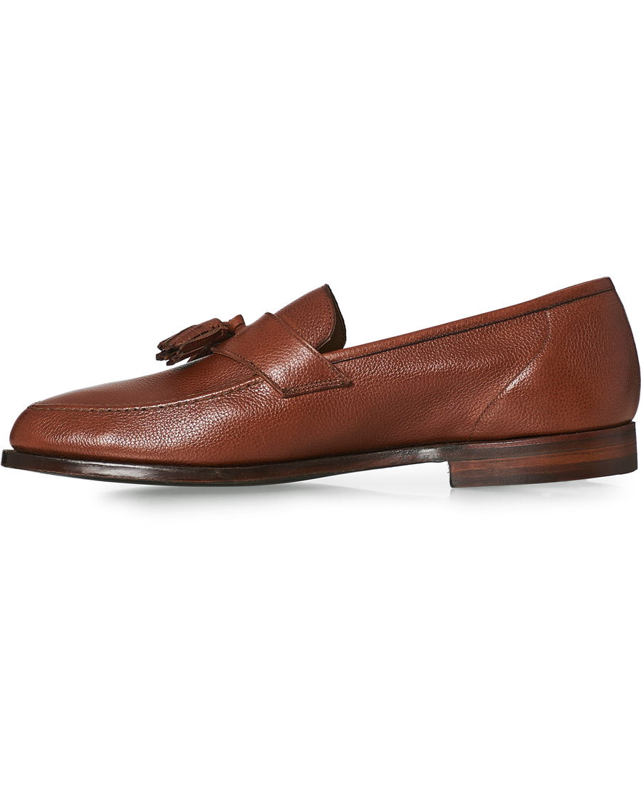 Homme | Crockett & Jones Solent Unlined Tassel Loafer Chestnut Soft Grain | Crockett & Jones | Solent Unlined Tassel Loafer Chestnut Soft Grain